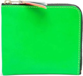 Comme Des Garçons Super Fluo leather wallet - Blue