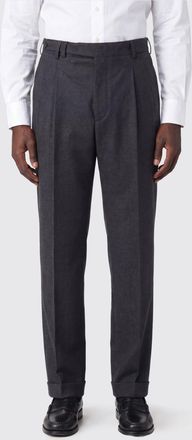 Pantaloni Torino Straight-Leg Pleated Wool Blend Tailored Trousers