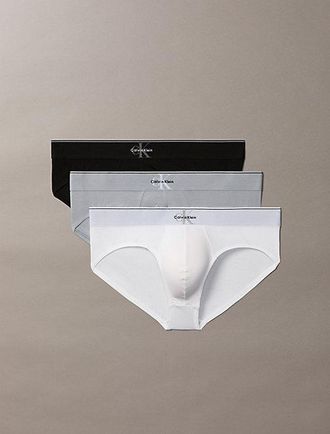 Calvin Klein Pack de 3 Slips - Graphic Monogram Cotton Stretch