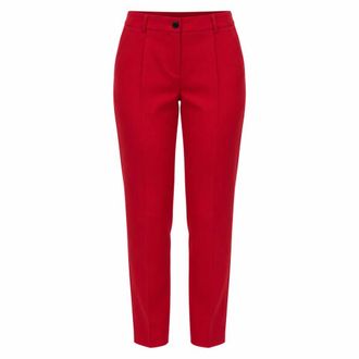 Dolce & Gabbana Slim-fit Broeken - Dames - Broeken - Rood - Maat: M Wol