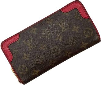 Louis Vuitton Brown Monogram Leather Long Wallet (Bi-Fold) (Pre-Owned)