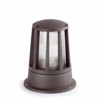 Netlighting Surat 1 Light Outdoor Pedestal Light Dark Grey IP54 E27