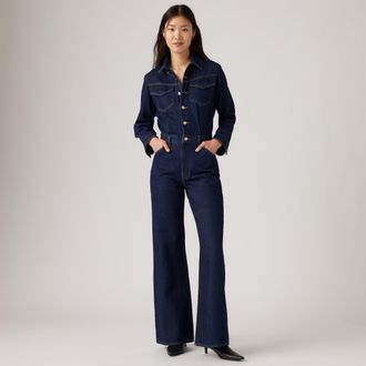 Levi's Western Jumpsuit - Womens - XL - Dark Wash / Reign Of The Rinse