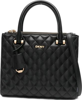 DKNY Trina MD Satchel - Dames - Shoppers - Zwart - ONE Size - Leer - Tassen