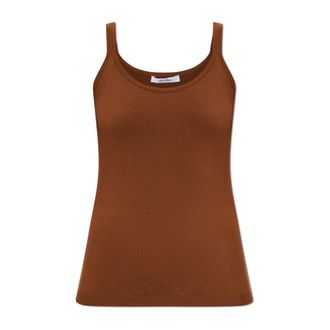 Max Mara Salvo Wol Top - Dames - Tops - Bruin - Maat: S Wol