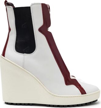Hogan Stivali stringati con zeppa - Bianco