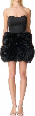 Elliatt Asher Flower Mini Dress In Black