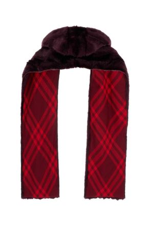 Burberry Womens Purple Eco Fur Scarf Clove Sciarpe E Foulard
