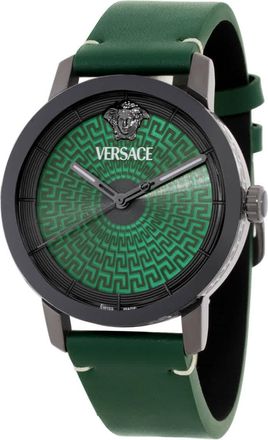 Versace V-Helix Quartz Green Dial Mens Watch VE9G00224