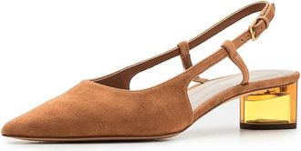 Franco Sarto A-Amelie Slingback Womens Shoes Saddle : 7.5 M, Leather