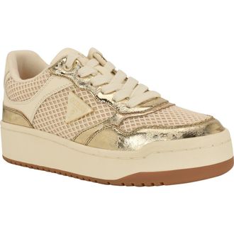 Guess Miram Platform Sneaker in Gold at Nordstrom, Size 6.5