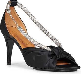 Stella McCartney Womens Sandals Knotted Satin Black