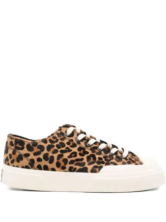 Superga 2432 Works Leopard Calfhair Sneakers Shoes