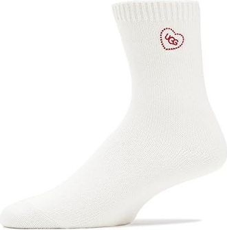 UGG Rib Knit Slouchy Quarter Love Womens Sock Nimbus, Polyester
