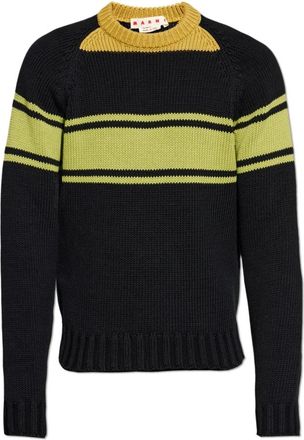 Marni Logo Sweater - Heren - Ronde hals truien - Zwart - L - Truien & Vesten