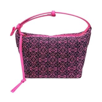 Loewe Pre-owned Canvas Shoulder Bag - Dames - Pre-owned - Roze - Maat: ONE Size Leer