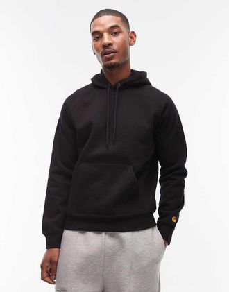 Carhartt Work in Progress Chase - Felpa con cappuccio pesante nera-Nero