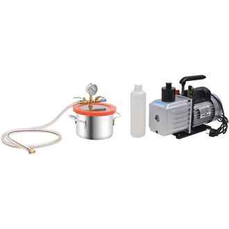 vidaXL Furniture Limited - C&aacute;mara De Vac&iacute;o Con Bomba De 2 Etapas 3,7 L