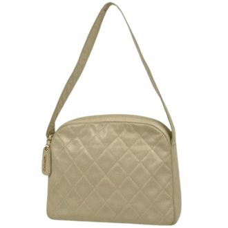 Chanel Pre-owned Matelasse Shoulder Bag - Dames - Pre-owned - Beige - Maat: ONE Size Leer