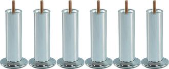 Colchones Aznar Juego 6 Patas Copa Relax 16 Cm Rosca M8 Para Base Y Canap&eacute; 6 Patas Met&aacute;licas Titanio