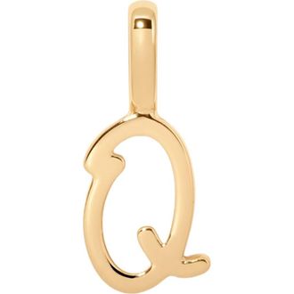 Made by Mary Script Initial Charm Gold Vermeil in Gold Vermeil Initial Q at Nordstrom