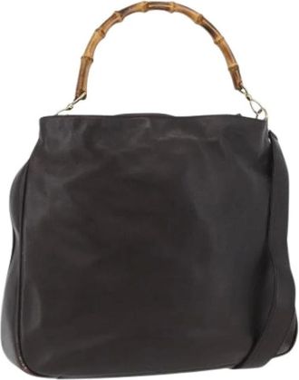 Gucci Pre-owned Handbags, female, Brown, Size: ONE SIZE Pre-owned Vintage Shoulder Bag