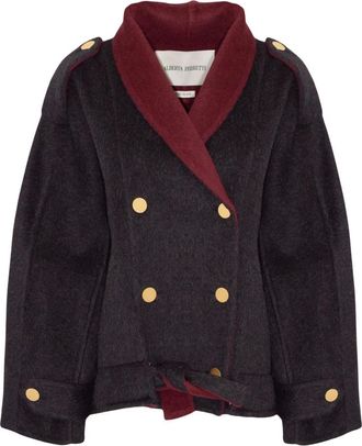 Alberta Ferretti Peacoat corto in lana - - Coats - Donna - Grigio - M