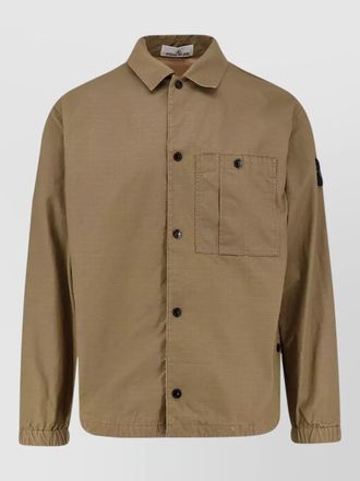 Stone Island shirt straight cut collar elastic cuffs long sleeves