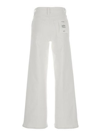 Frame Denim Womens Jeans Le Slim Palazzo White Denim Cotton