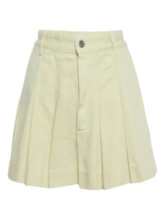 Bottega Veneta pleated mini skirt - Yellow