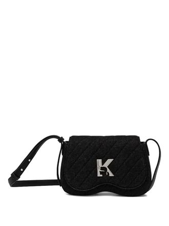 Karl Lagerfeld Gewatteerde crossbodytas met K-logo - Zwart