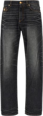 Versace Heren, Jeans, Zwart, Maat: W32 Katoen