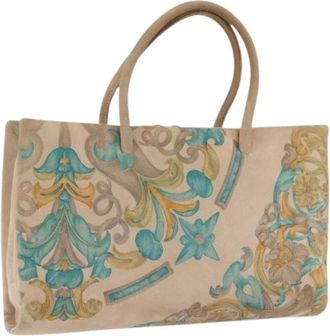 Loewe Pre-owned Handbags, female, Beige, Size: ONE SIZE Pre-owned Suede Handbag