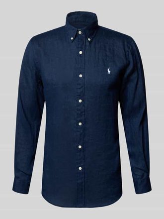 Polo Ralph Lauren Slim Fit Freizeithemd aus reinem Leinen in Marine, Gr&ouml;&szlig;e XXL