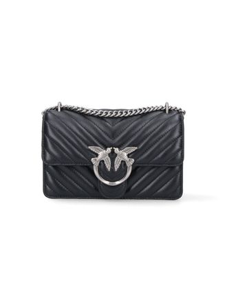 Pinko Structured Black Handbag With Versatile Carrying Options