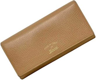 Gucci Beige Leather Long Wallet (Bi-Fold) (Pre-Owned)