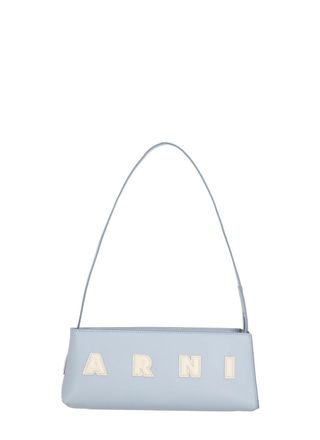 Marni Rectangular Light Blue Leather Museo Baguette Bag