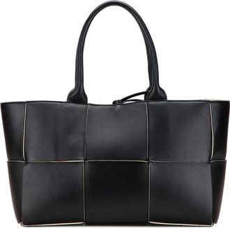 Bottega Veneta Pre-owned Tote Bags, female, Black, Size: ONE SIZE Pre-owned Leather Woven Tote