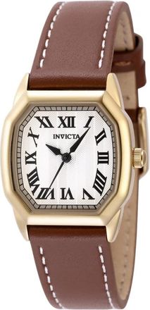 Invicta Wildflower Rond Horloge - Dames - Horloges - Bruin - ONE Size - Leer - Accessoires