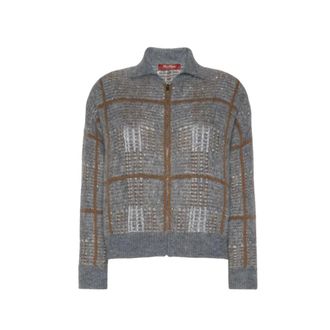 Max Mara Mstegizio Cardigan - Dames - Truien - Grijs - Maat: M Wol