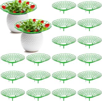 No Brand 20 Soportes Para Fresas, Soporte Para Plantas De Fresa Con 3 Patas Resistentes, Estantes Para Cultivar Fresas, Marco Para Cultivar Fresas, Mantiene La