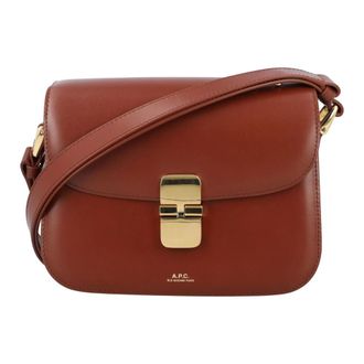 A.P.C. Hazelnut Handbag Grace Small Bag - female - A.P.C. - Cross Body Bags - Brown - ONE SIZE - Bags