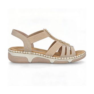 Rieker 66201 Womens Slingback Sandals Cream - Beige - Size UK 6.5