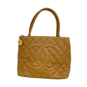Chanel Brown Grained Calfskin Tote Bag (Pre-Owned)