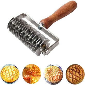 OEM Rodillo Con Dise&ntilde;o De Diamante, Rodillo De Acero Inoxidable Para Reposter&iacute;a, Ideal Para Pizza, Masa De Hojaldre, Pan, Galletas Y Pasteles. Herramienta
