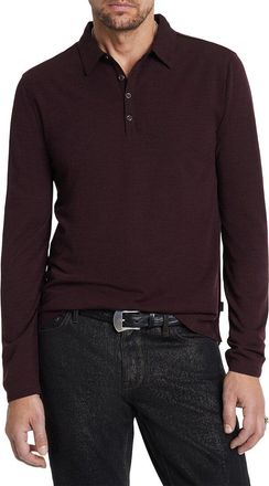 John Varvatos Maleo Regular Fit Wool-Blend Polo Sweater