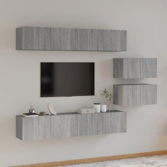 Berkfield Home 4 Piece TV Cabinet Set Grey Sonoma Engineered Wood