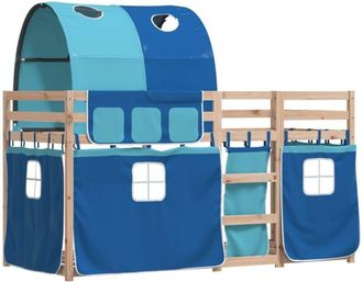 vidaXL Vidaxl - Bunk Bed without Mattress Blue 90x190 cm Single Solid Wood Pine