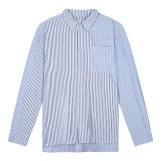 Arte Casual Shirts, male, Blue, Size: M Assimetrical Long Shirt