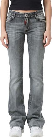 Dsquared2 Grey Flared Mid Rise Jeans